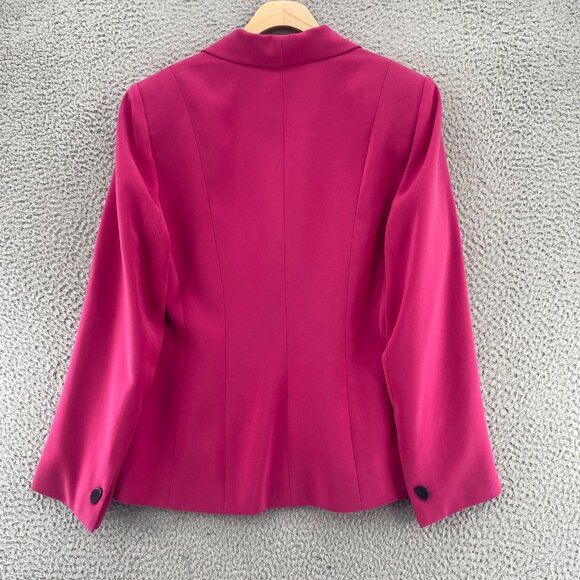 Kasper Suit Set Womens 6 Pink Blazer Button Up Pencil Knee Skirt Office Career - Picture 4 of 16